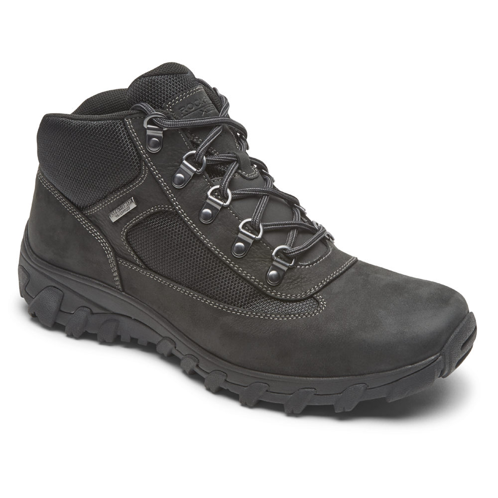 Rockport Boots For Mens Black - Cold Springs Plus Waterproof Chukka - GD5341728